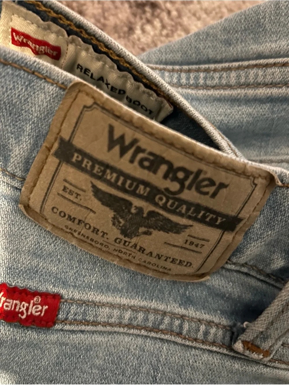 Wrangler Light Blue Relax Boot Mens Jeans
